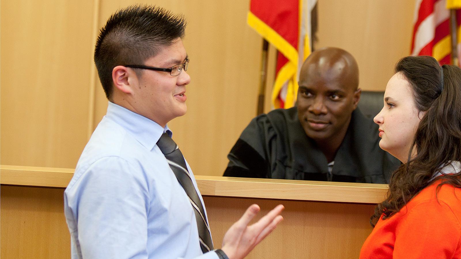 USF law students in moot court